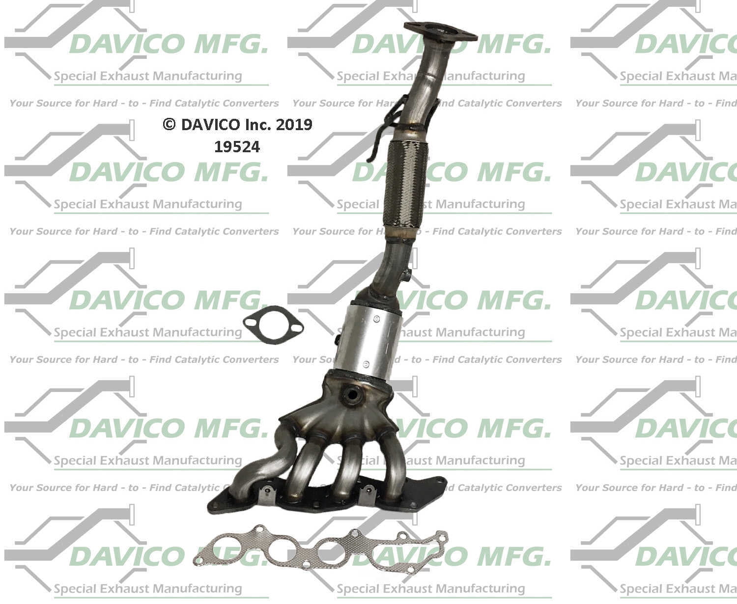 Davico Mfg 19524 Direct-Fit Catalytic Converter - Manifold