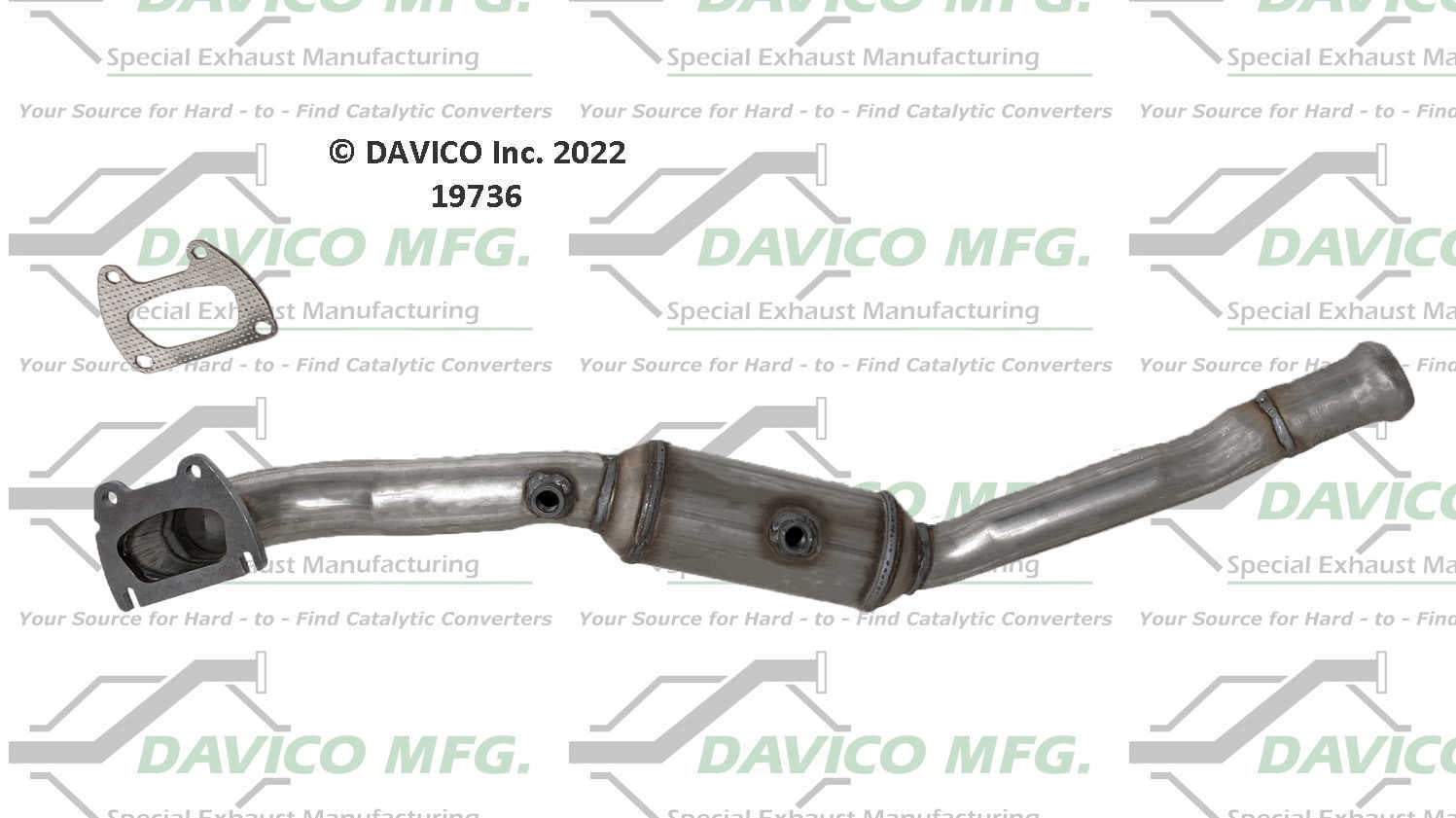 Davico Mfg 19736 Direct-Fit Catalytic Converter