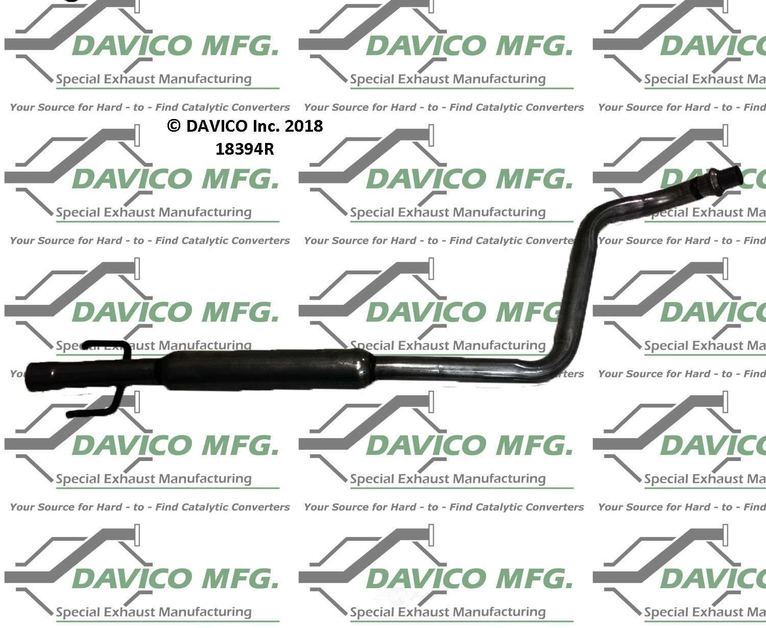Davico Mfg 18394R Exact-Fit Exhaust Pipe