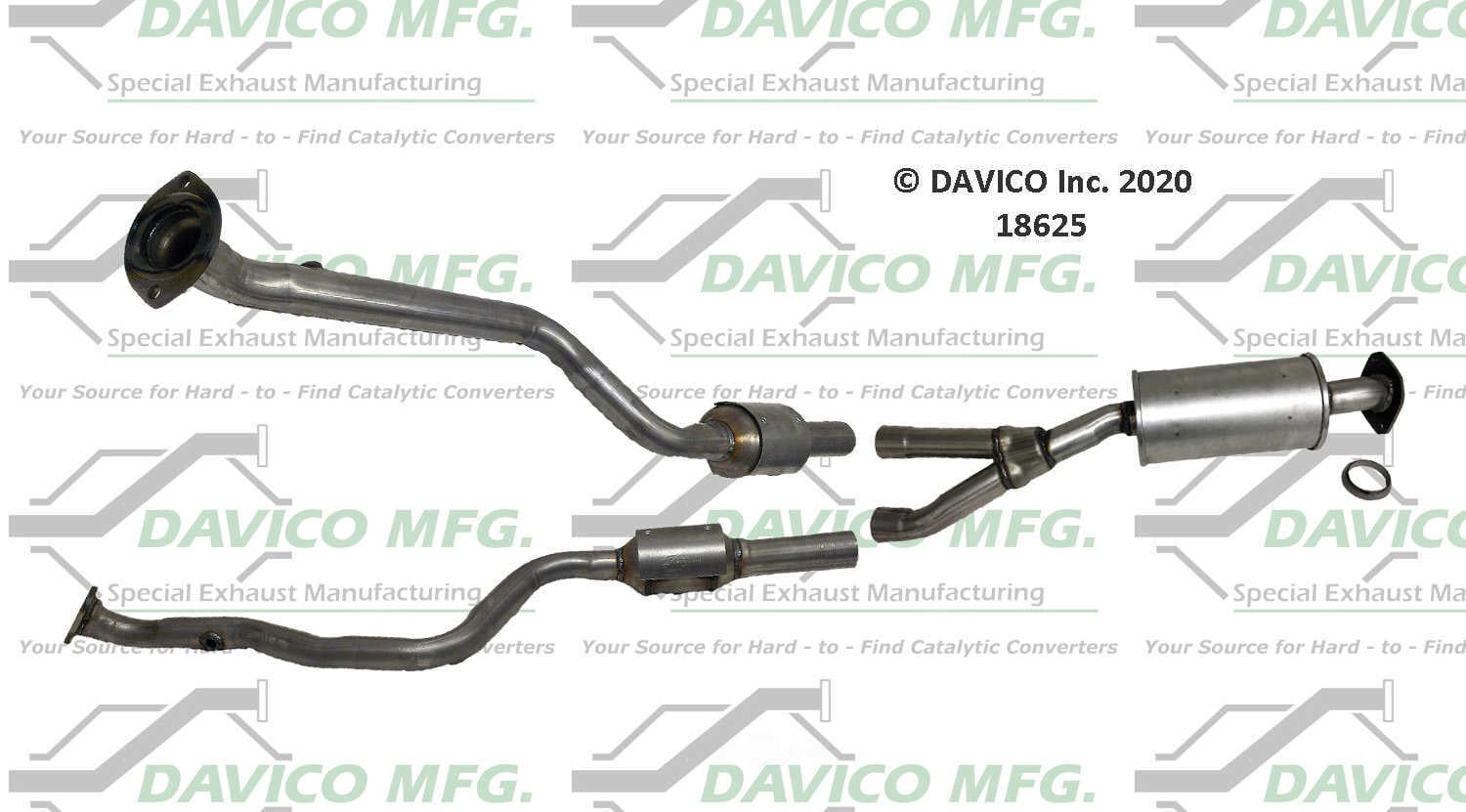 Davico Mfg 18625 Direct-Fit Catalytic Converter & Muffler