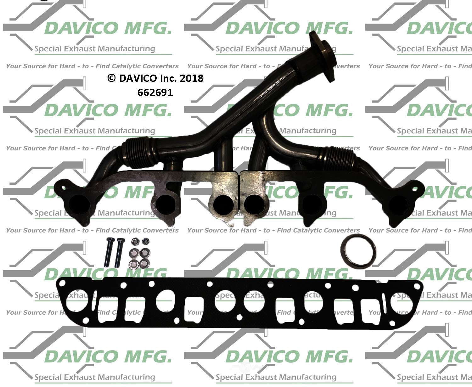 Davico Mfg 662691 Stand alone Exact-Fit exhaust manifold
