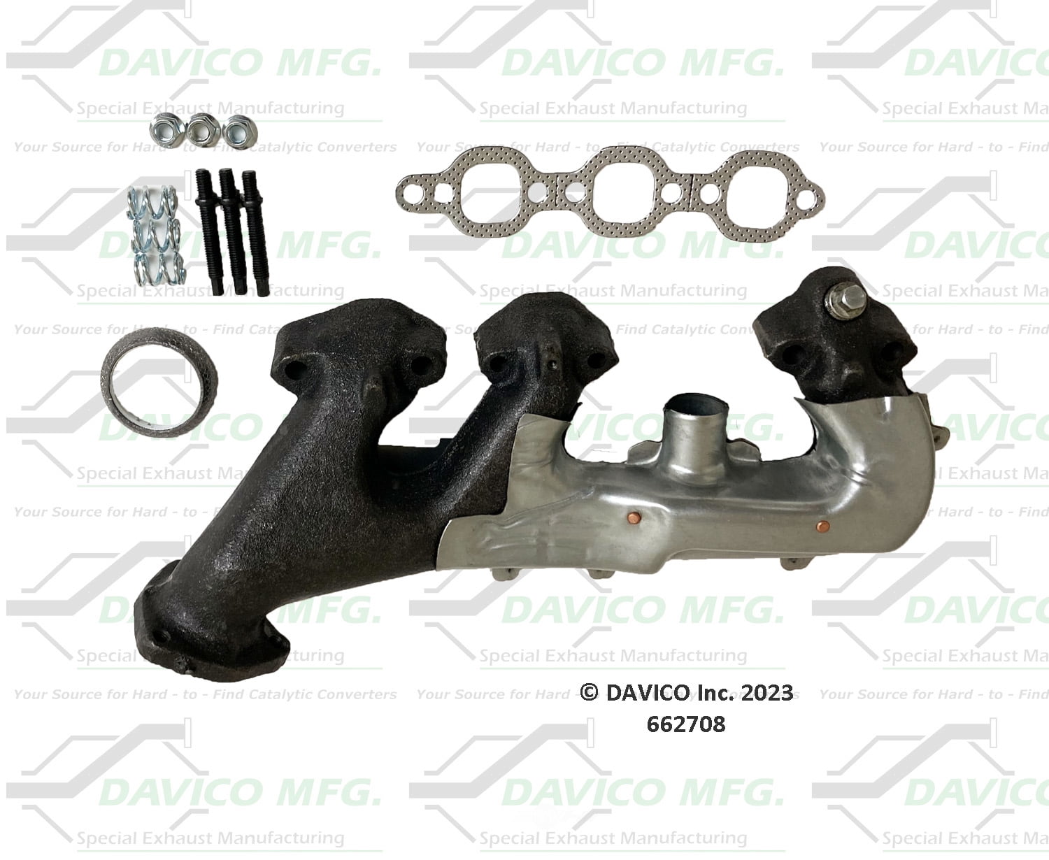 Davico Mfg 662708 Stand alone Exact-Fit exhaust manifold