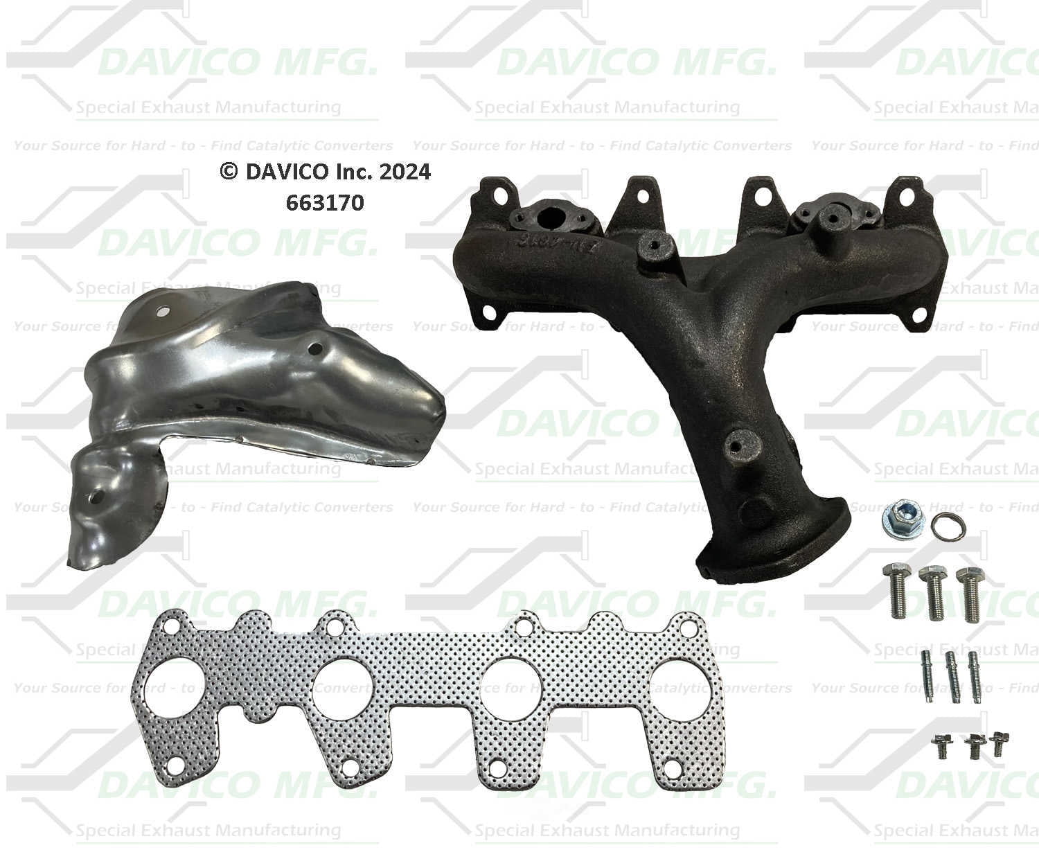Davico Mfg 663170 Stand alone Exact-Fit exhaust manifold