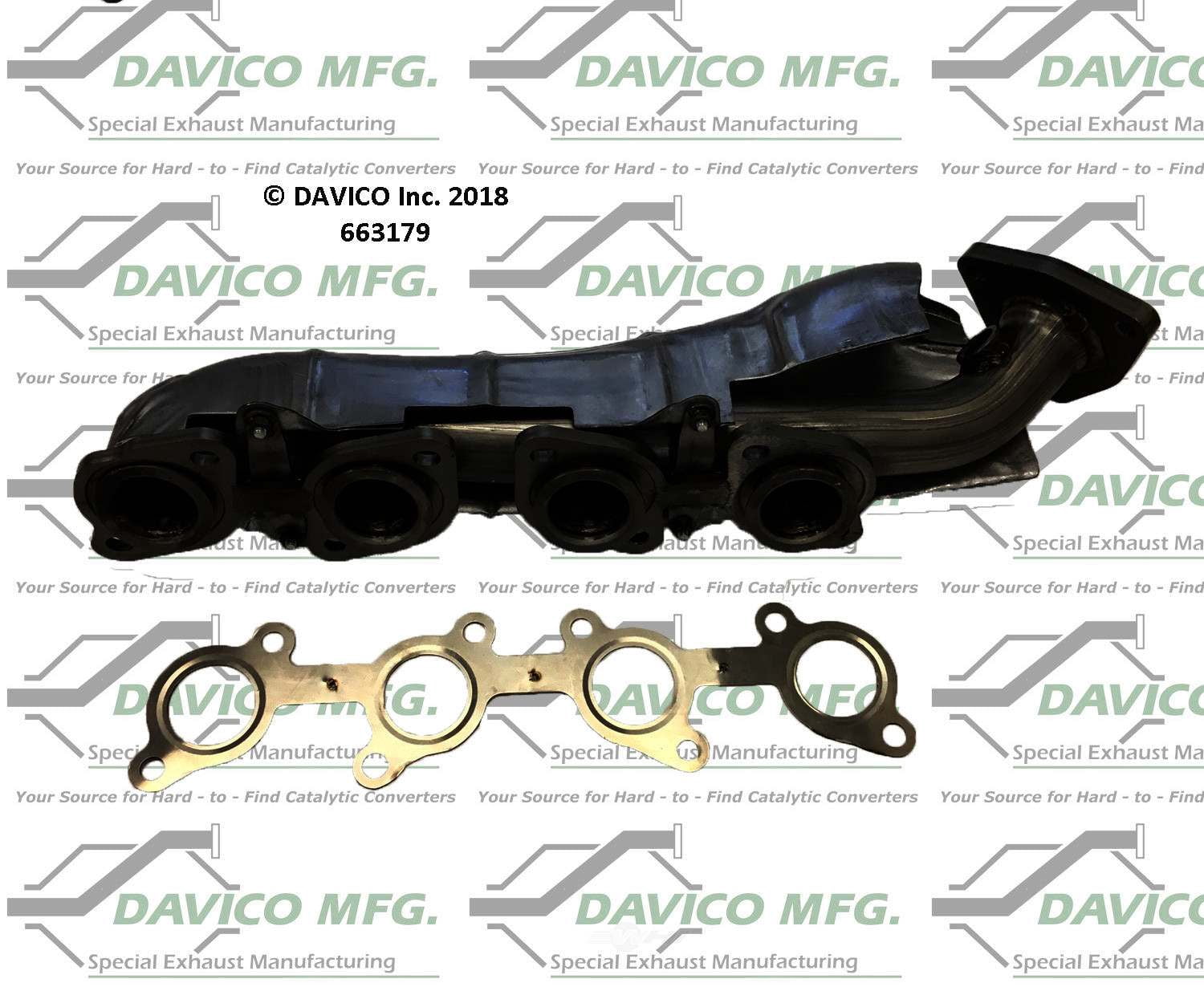 Davico Mfg 663179 Stand alone Exact-Fit exhaust manifold