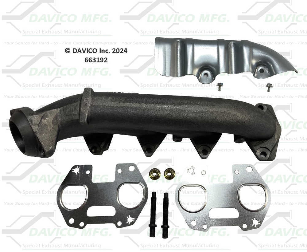 Davico Mfg 663192 Stand alone Exact-Fit exhaust manifold