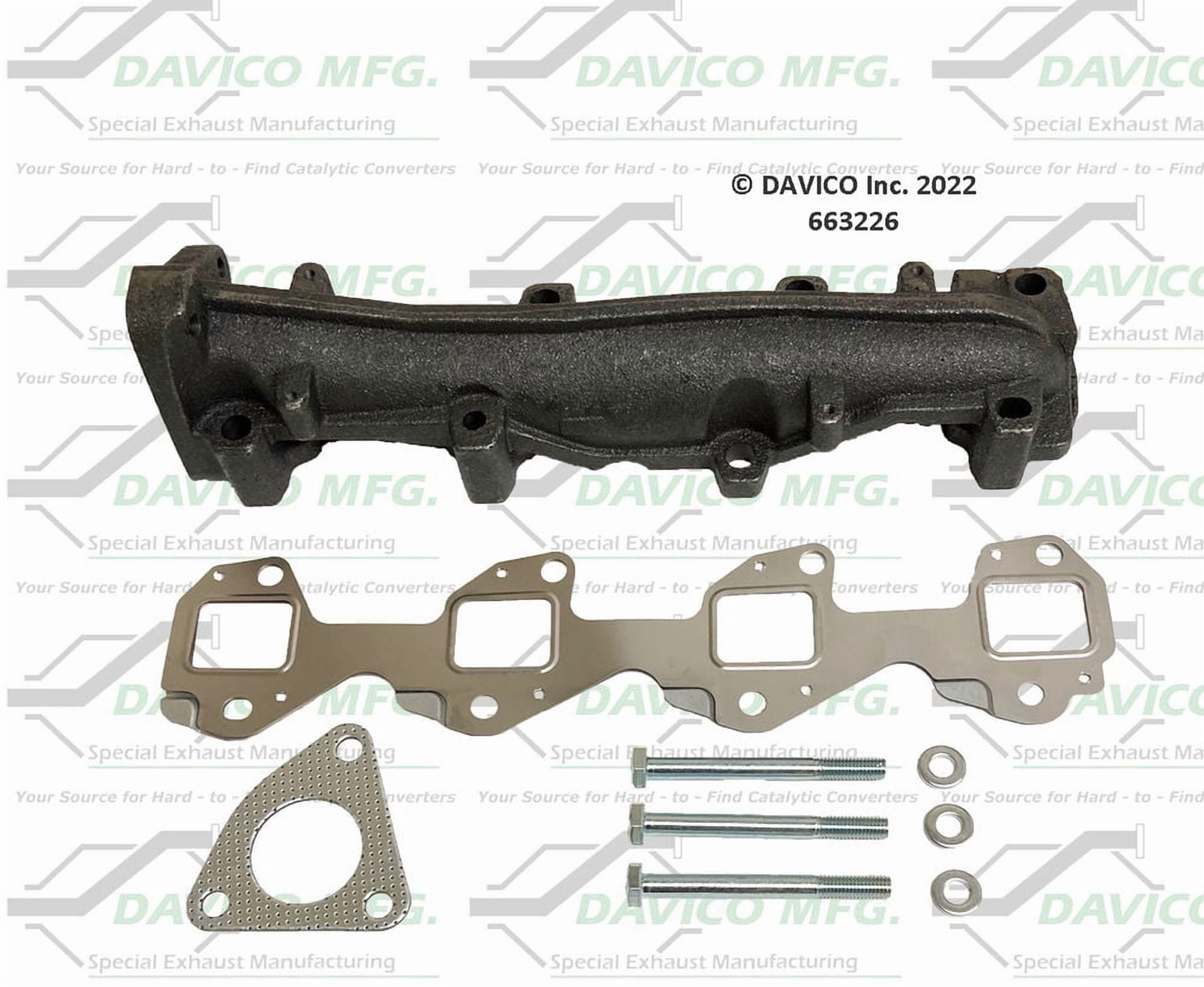 Davico Mfg 663226 Stand alone Exact-Fit exhaust manifold