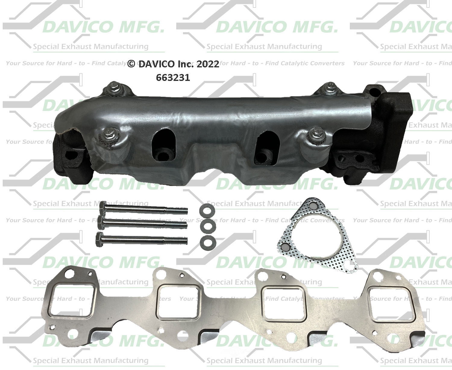 Davico Mfg 663231 Stand alone Exact-Fit exhaust manifold