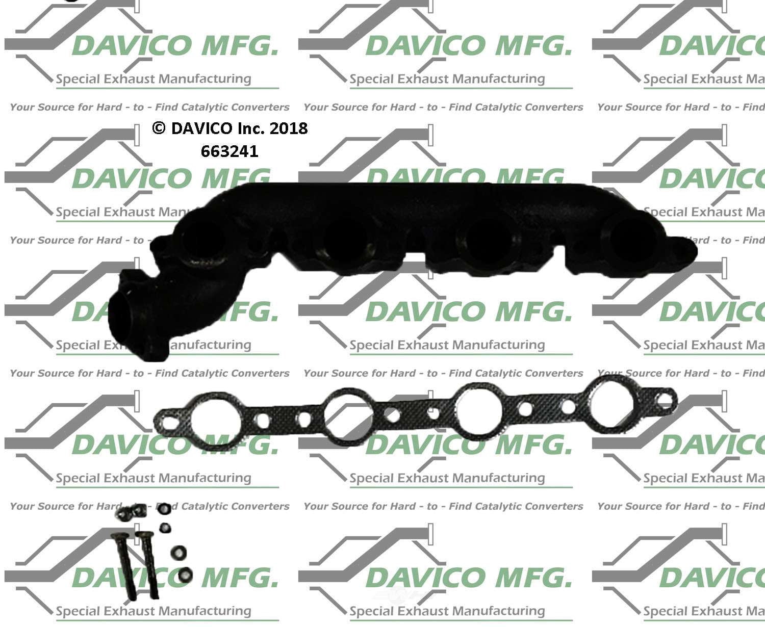 Davico Mfg 663241 Stand alone Exact-Fit exhaust manifold