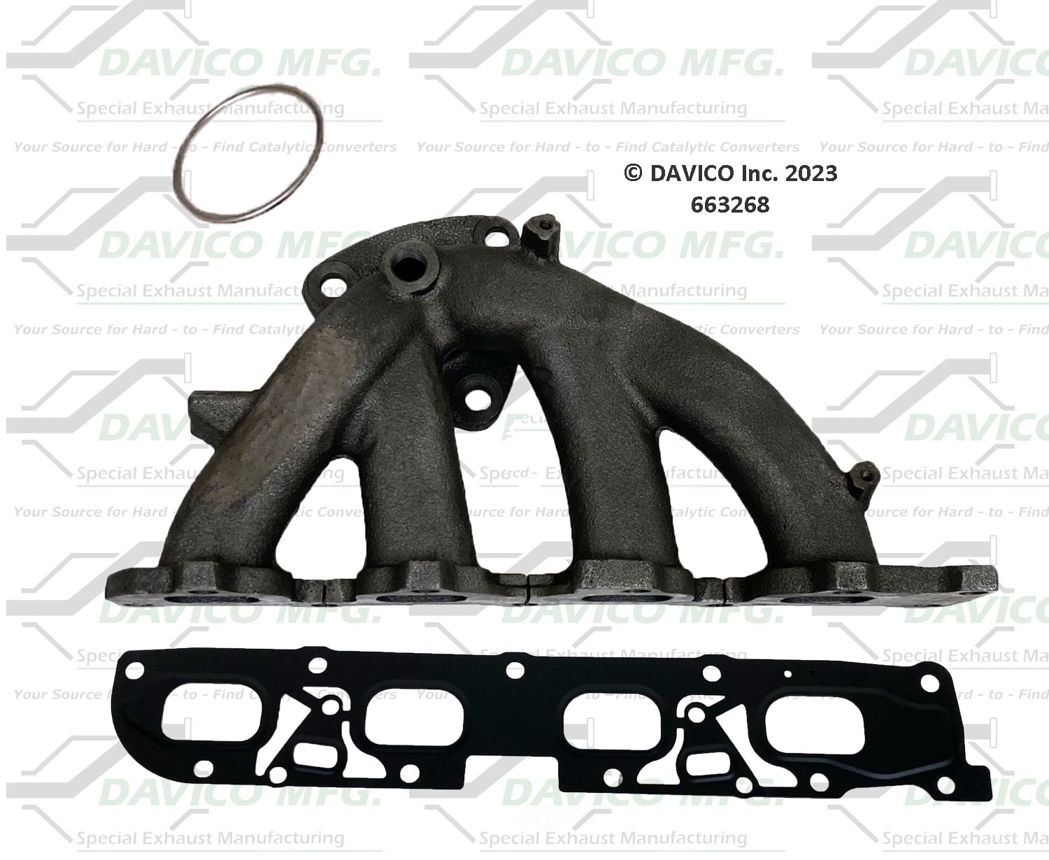 Davico Mfg 663268 Stand alone Exact-Fit exhaust manifold