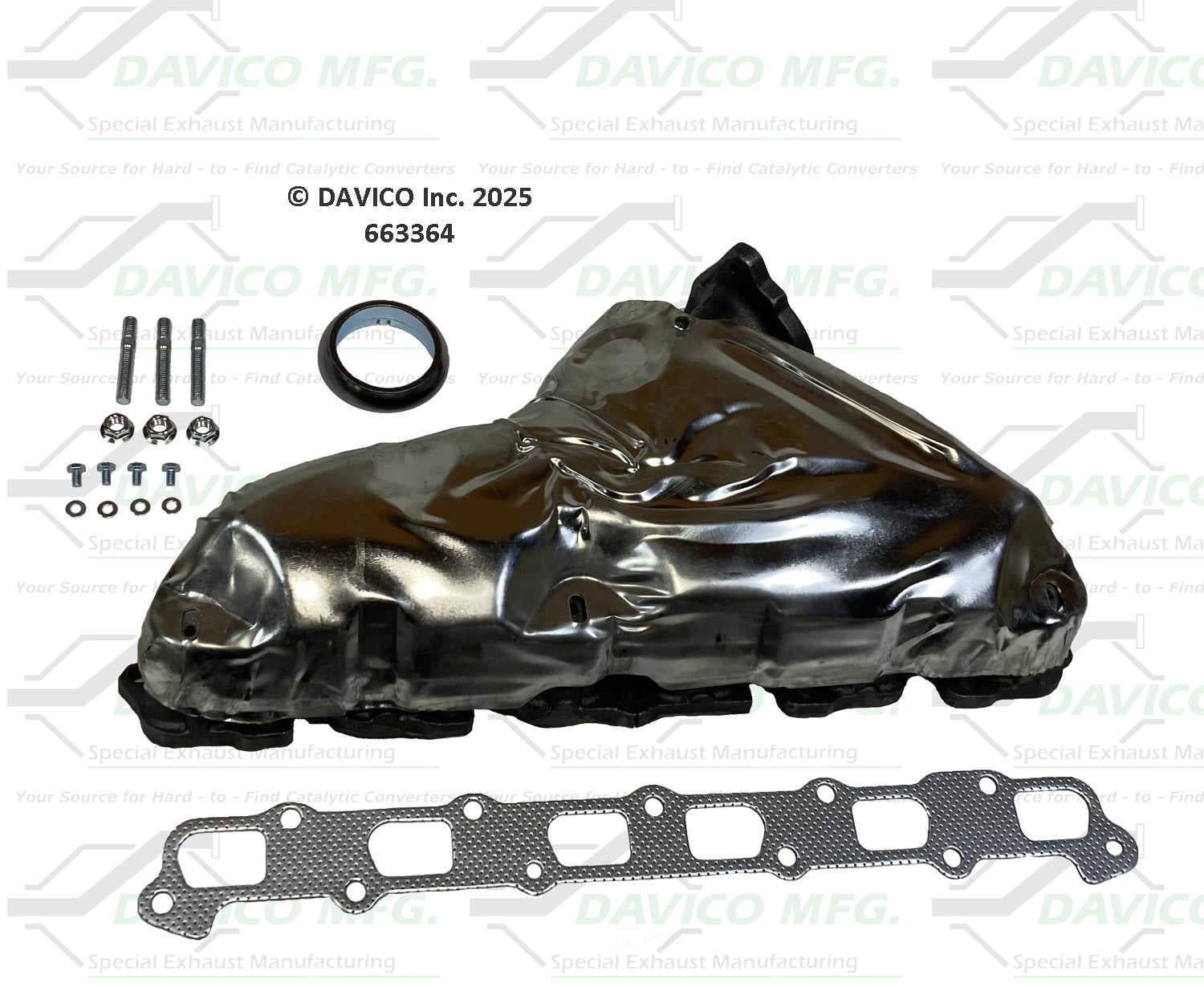 Davico Mfg 663364 Stand alone Exact-Fit exhaust manifold