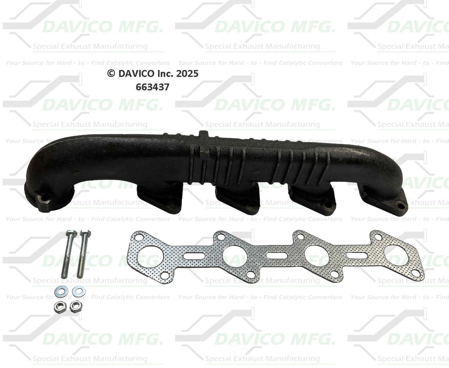 Davico Mfg 663437 Stand alone Exact-Fit exhaust manifold