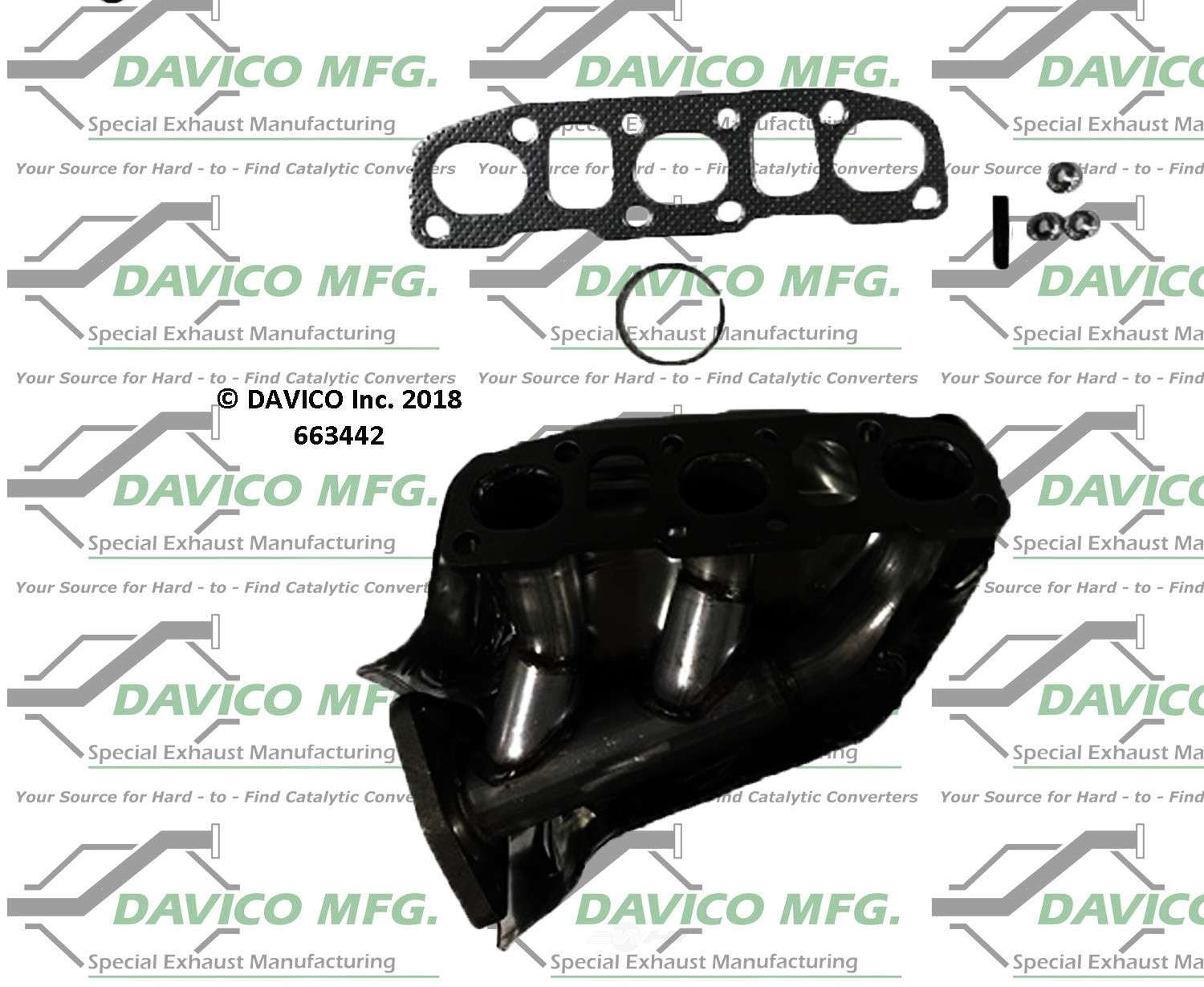 Davico Mfg 663442 Stand alone Exact-Fit exhaust manifold