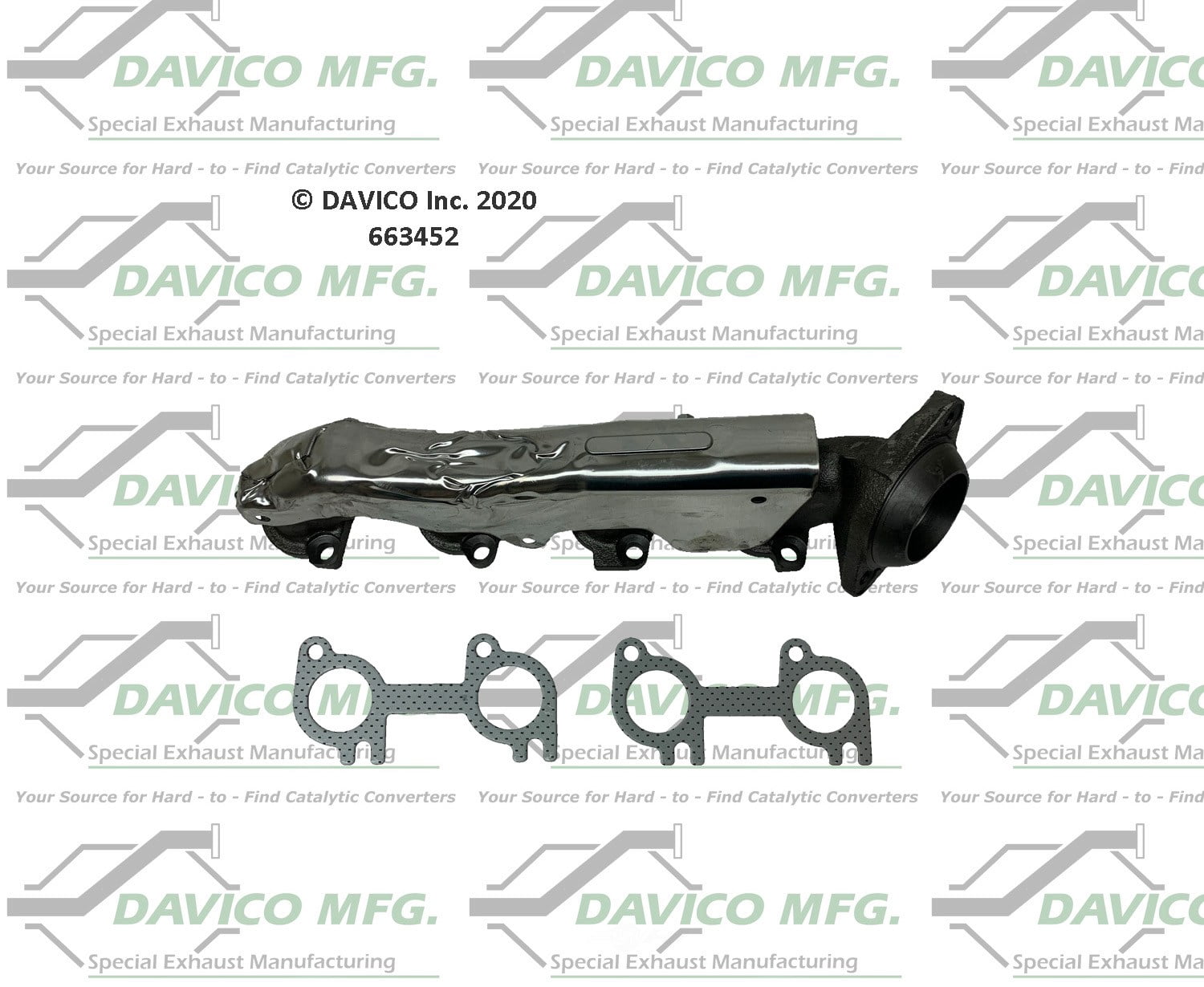 Davico Mfg 663452 Stand alone Exact-Fit exhaust manifold