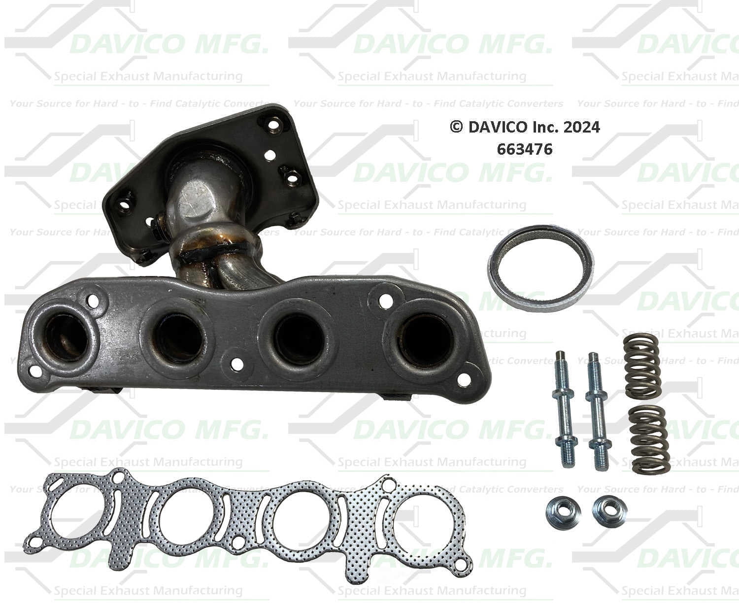 Davico Mfg 663476 Stand alone Exact-Fit exhaust manifold