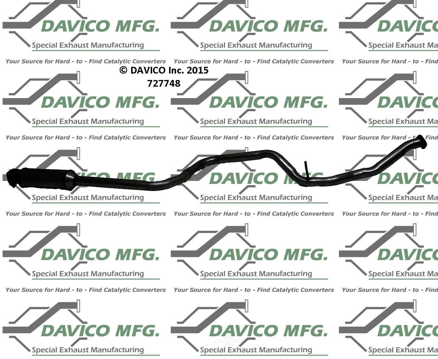 Davico Mfg 727748 Exact-Fit Exhaust Pipe