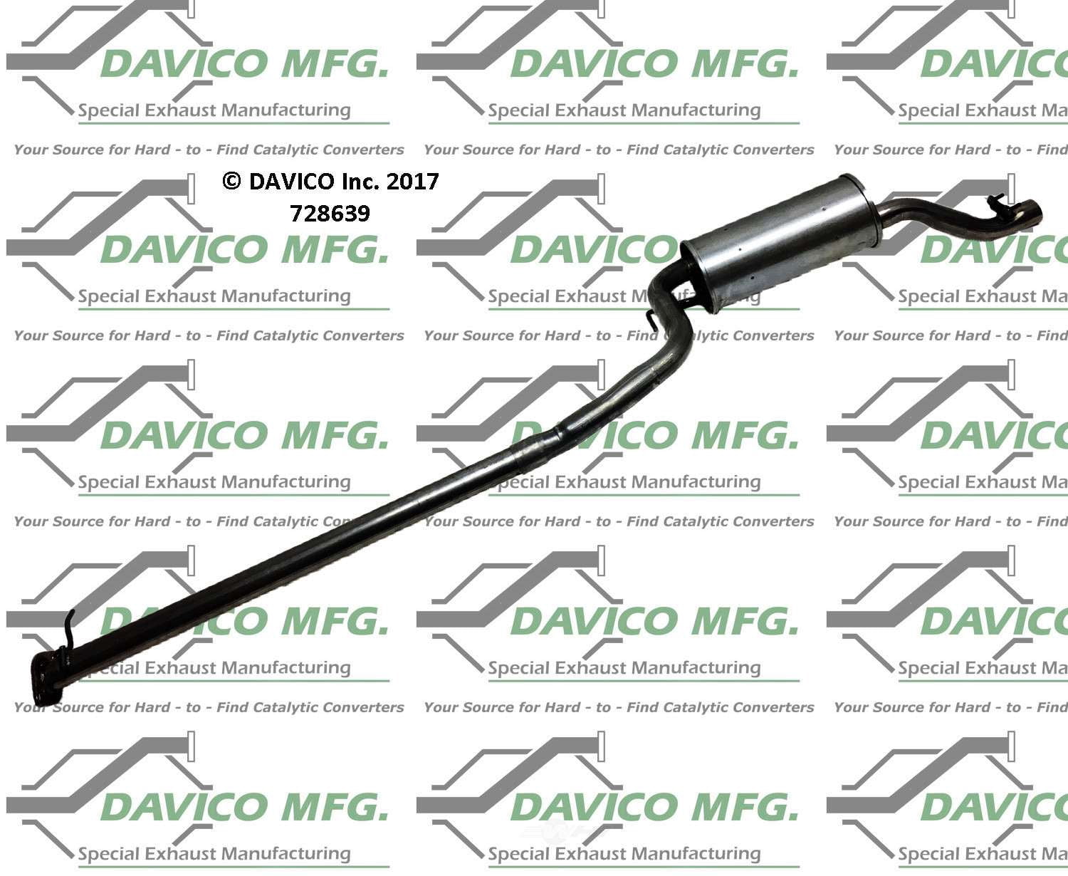 Davico Mfg 728639 Exact-Fit Exhaust Pipe