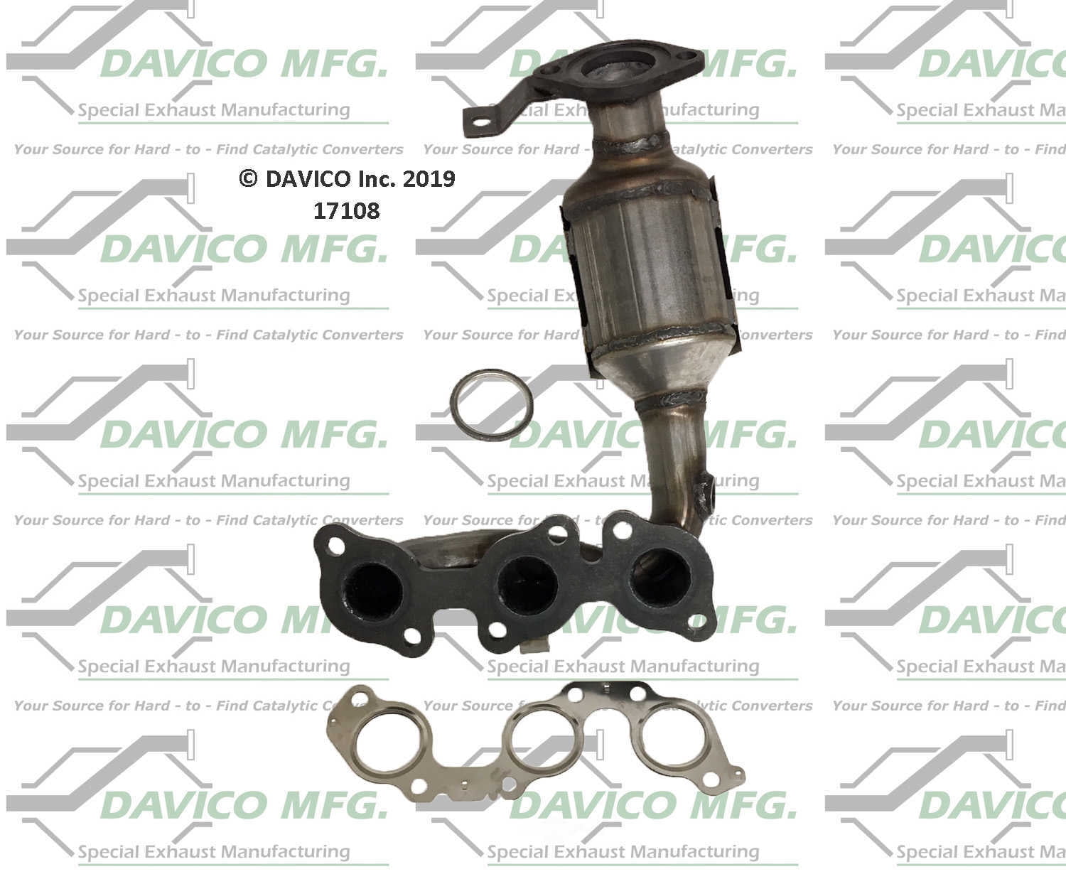 Davico Mfg 17108 Direct-Fit Catalytic Converter - Manifold