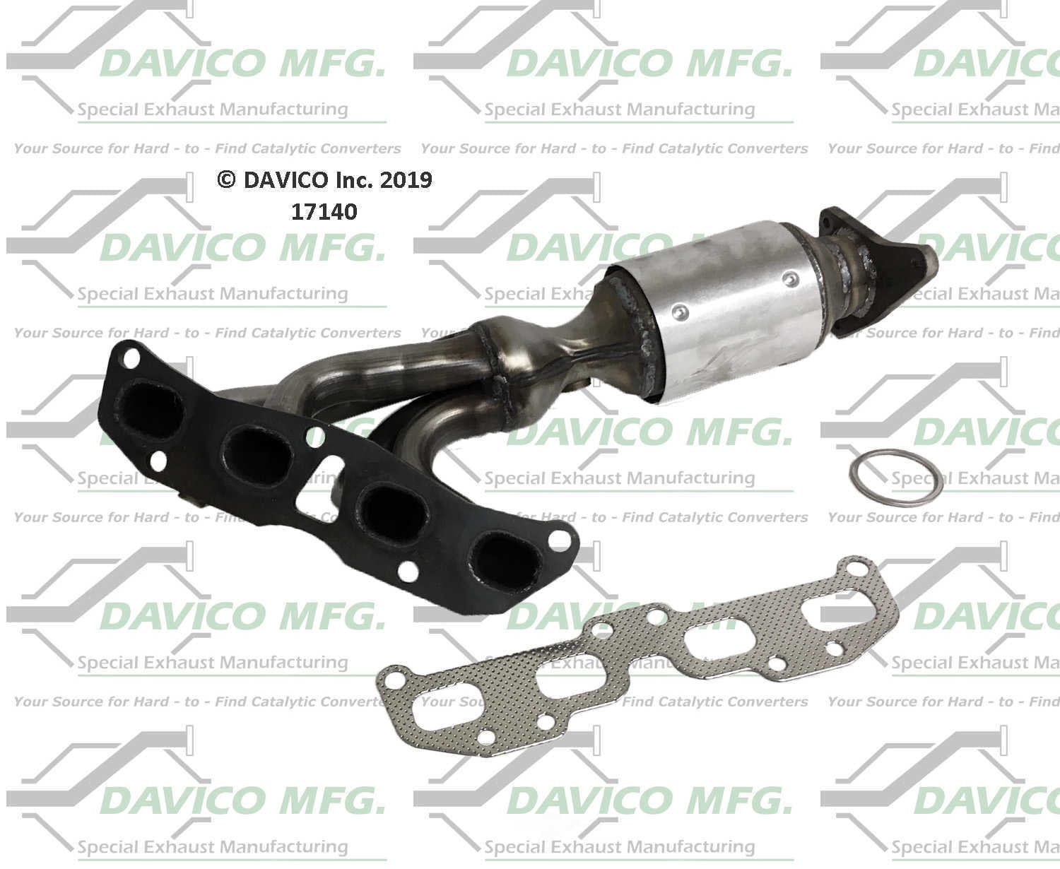 Davico Mfg 17140 Direct-Fit Catalytic Converter - Manifold