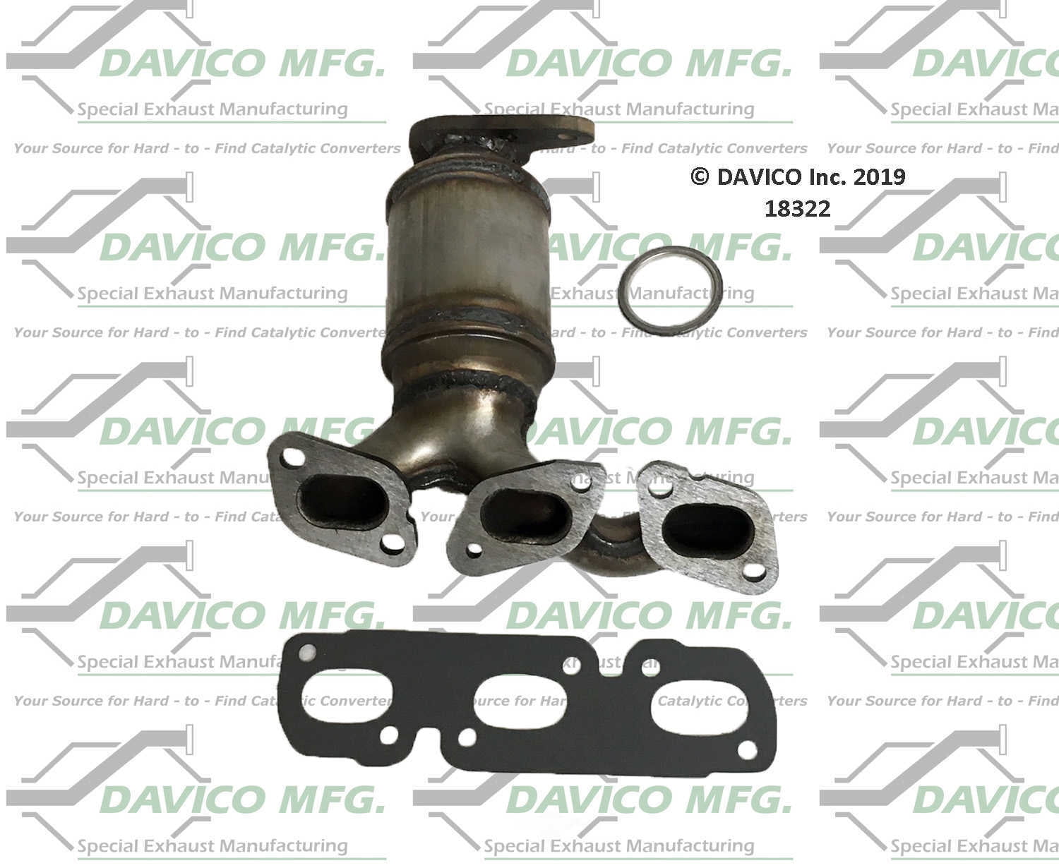 Davico Mfg Catalytic Converter P/N:18322 Fits select: 2003-2005 MAZDA 6