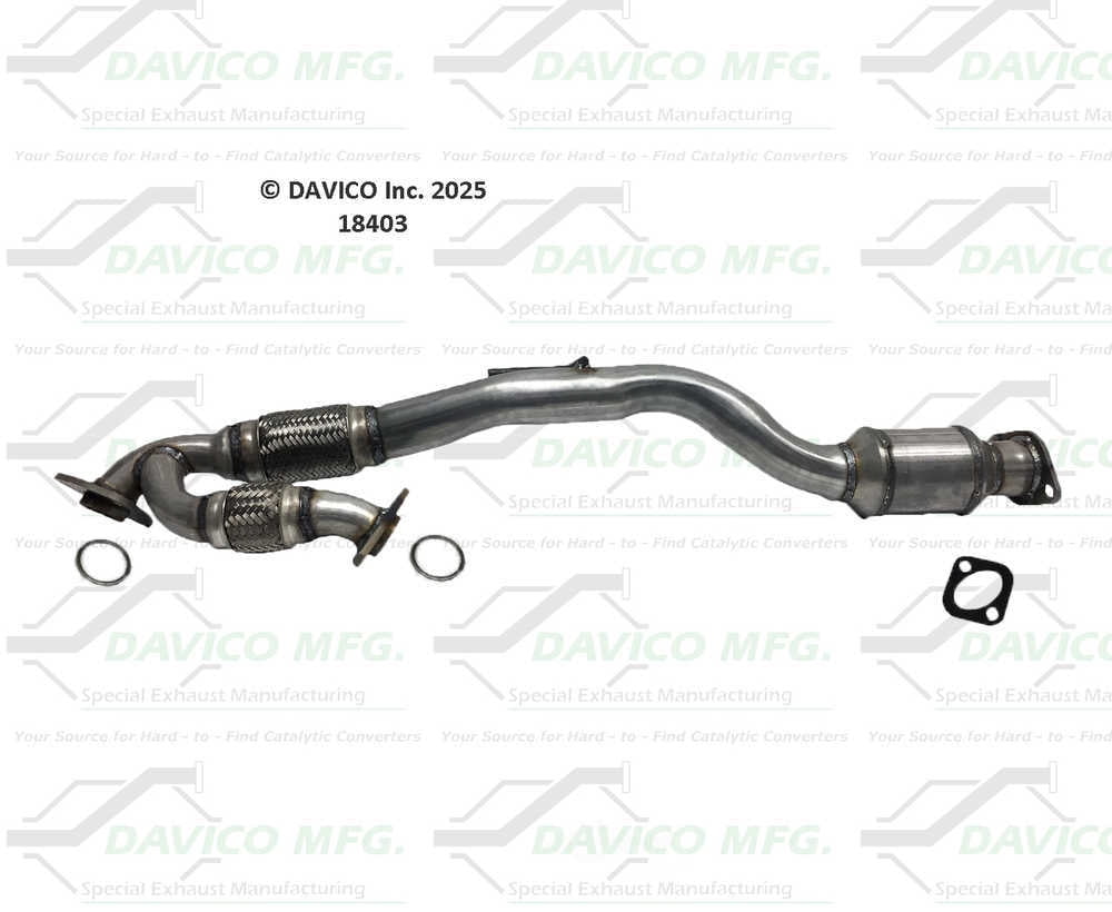 Davico Mfg Catalytic Converter P/N:18403 Fits select: 2009-2014 NISSAN MURANO
