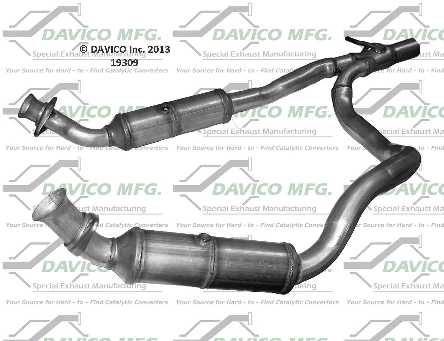 Davico Mfg Catalytic Converter P/N:19309 Fits select: 2009-2012 FORD ECONOLINE
