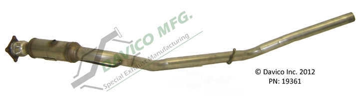 Davico Mfg Catalytic Converter P/N:19361 Fits select: 2008-2010 CHRYSLER TOWN & COUNTRY, 2008-2010 DODGE GRAND CARAVAN