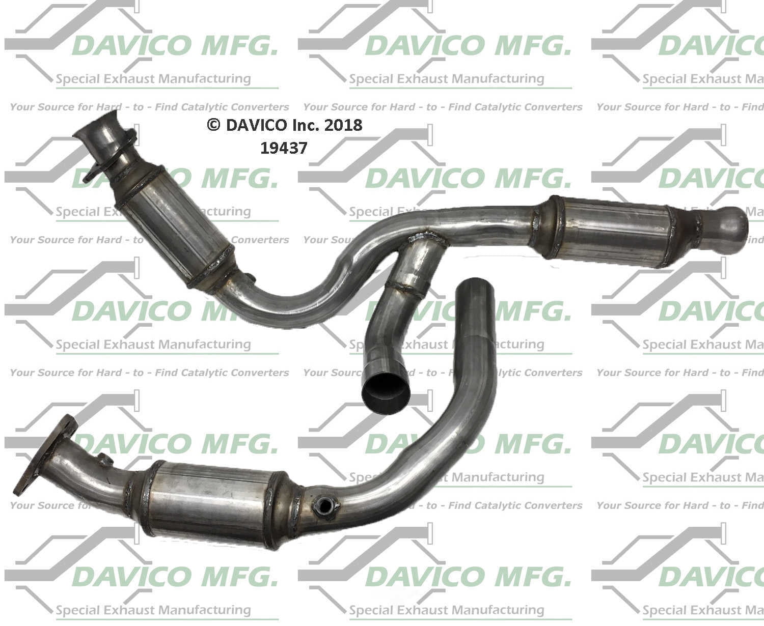 Davico Mfg Catalytic Converter P/N:19437 Fits select: 2009-2013 CHEVROLET SILVERADO, 2009-2013 GMC SIERRA