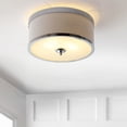 thumbnail image 1 of JONATHAN Y David 15" Metal LED Flush Mount, Chrome/White, JYL9032A, 1 of 6