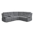 thumbnail image 1 of David 3-piece Upholstered Motion Sectional with Pillow Arms Smoke, 1 of 7