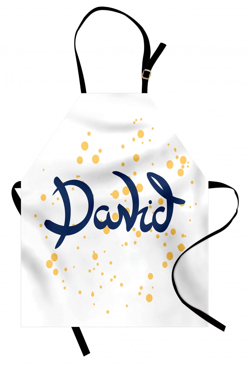 David Apron Hand Drawn Lettering Design with Traditional Male Name on ...