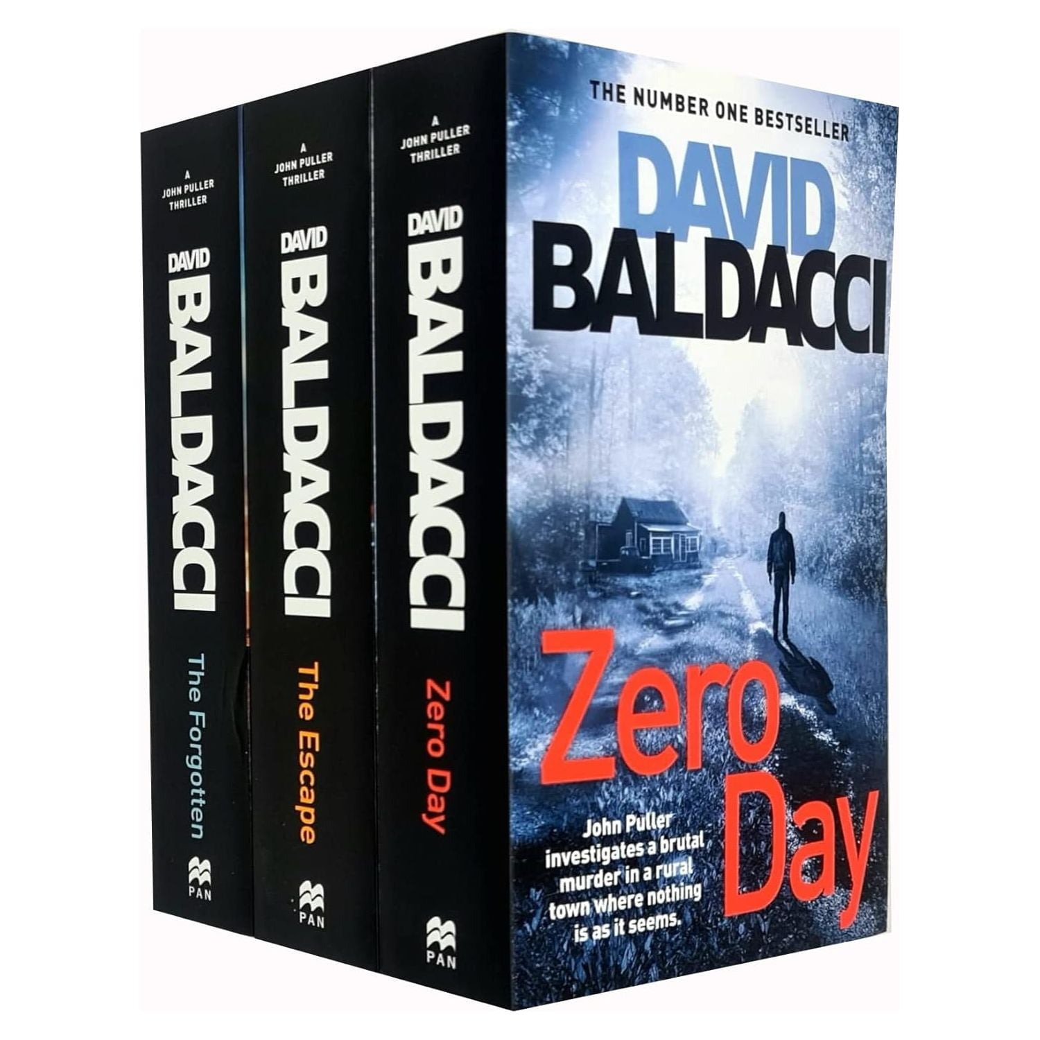 David Baldacci John Puller Series 3 Books Collection Set (Zero Day, The Forgotten, The Escape ...