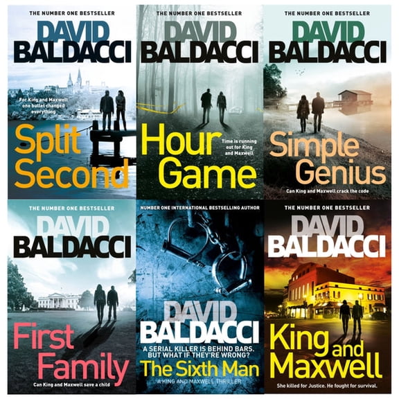 King and Maxwell Series by David Baldacci: 6 Books Collection Set - Fiction - Paperback