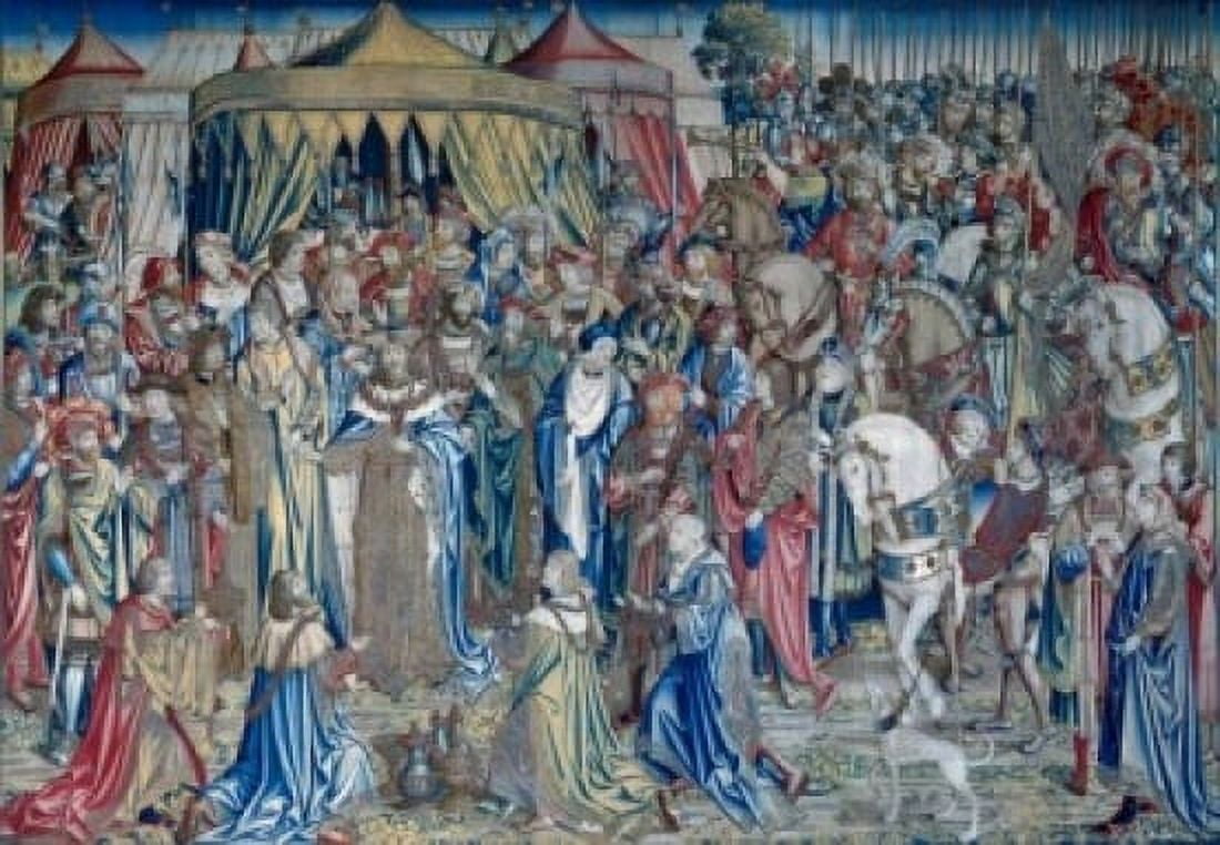 David and Bathsheba (Presentation of Items of the Sovereign Defeat) tapestry France Ecouen Musee Nationale de la Renaissance Canvas Art - Bibliotheque Nationale (24 x 36)
