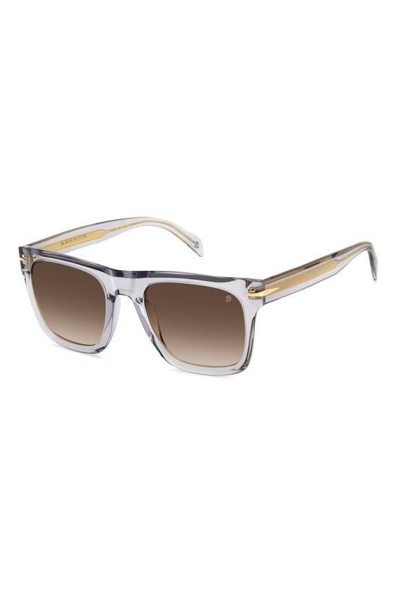 DB 7000/S FLAT 063MHA 54mm Square Sunglasses Men's Transparent Grey