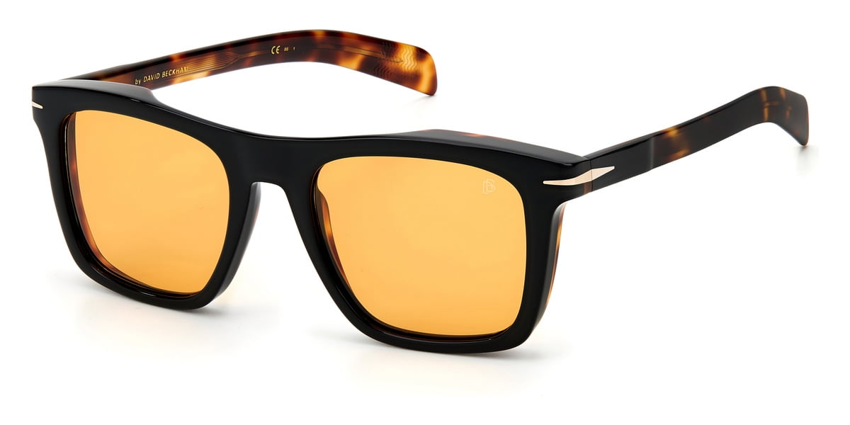 David Beckham Db 7000/S Full Rim Square Black Havana Sunglasses