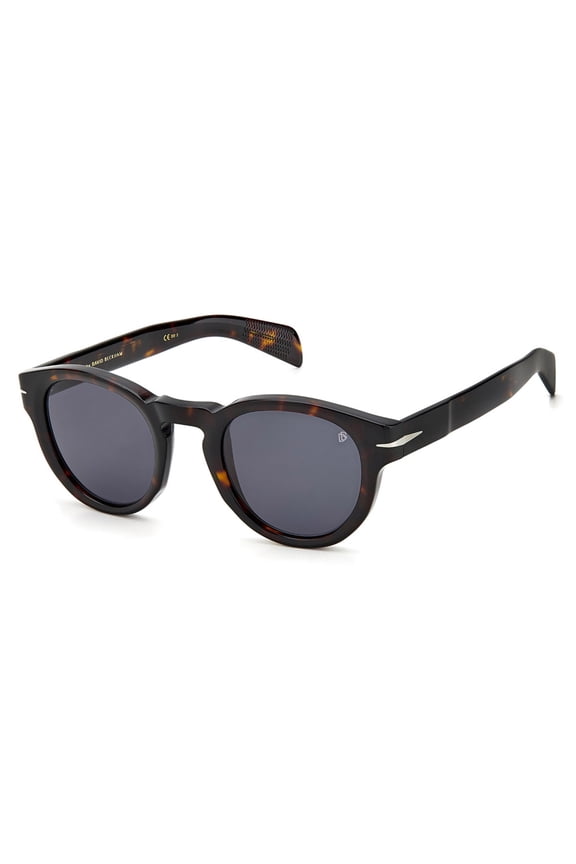 Db 7041/S Full Rim Oval Modified Dark Havana Sunglasses