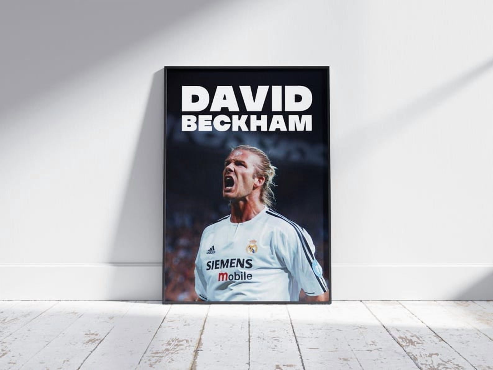 David Beckham Soccer Portrait Poster, European Club Era Football Wall ...