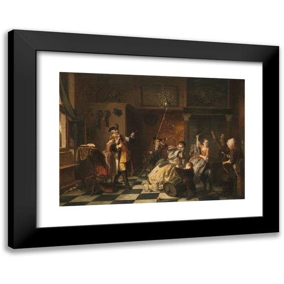David Bles 14x11 Black Modern Framed Museum Art Print Titled - The Patricides, ‘Each According to Their Own Nature’ (1869)