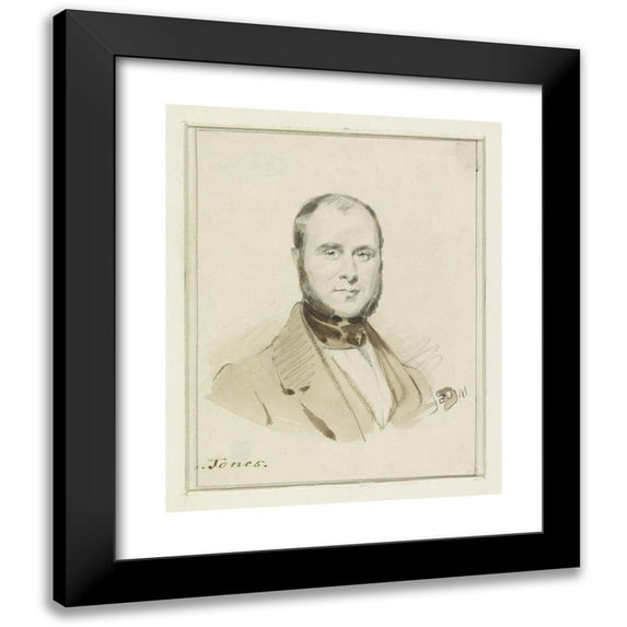 David Bles 15x18 Black Modern Framed Museum Art Print Titled - Portrait of Daniel Adolphe Robert Jones (1841)