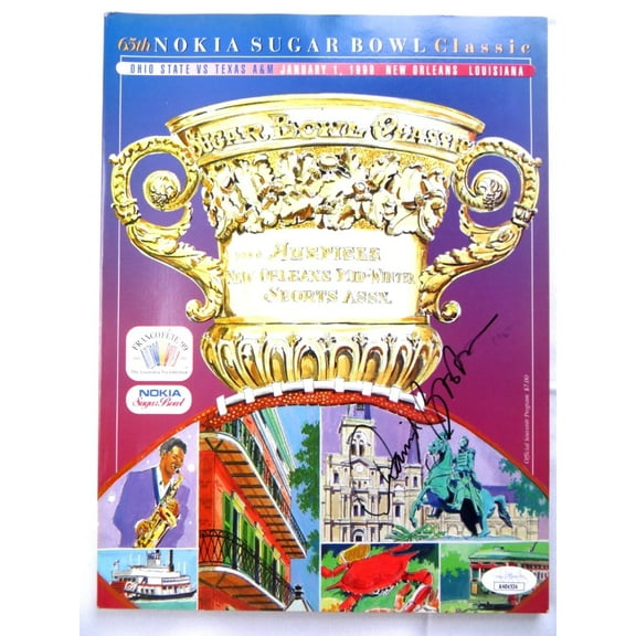 David Boston Signed Autographed Program 1999 Sugar Bowl Ohio State JSA AH04534