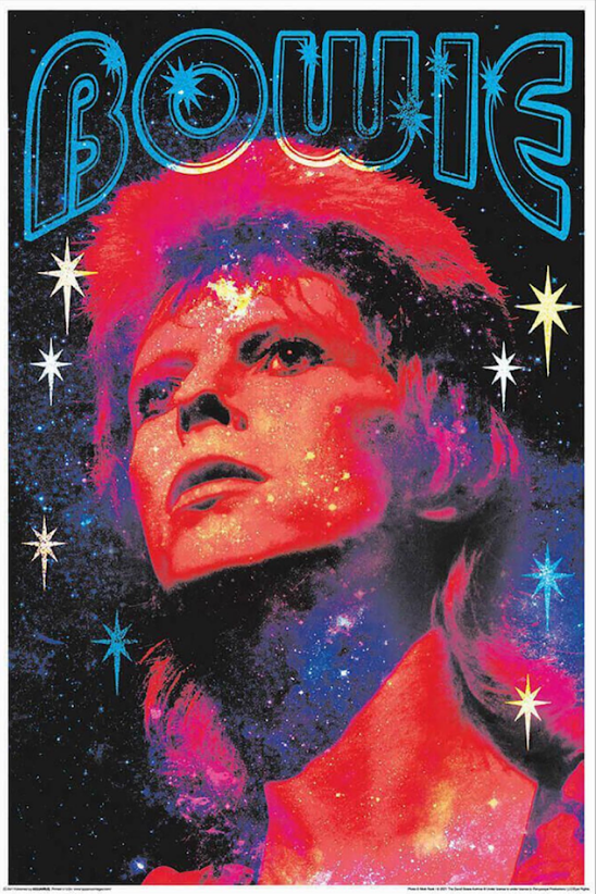 David Bowie 24x36 Poster - Iconic Music Legend Retro Glam Rock Artwork ...