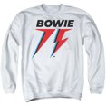 thumbnail image 1 of David Bowie 75 Logo Unisex Adult Crewneck Sweatshirt (3X-Large) White, 1 of 1