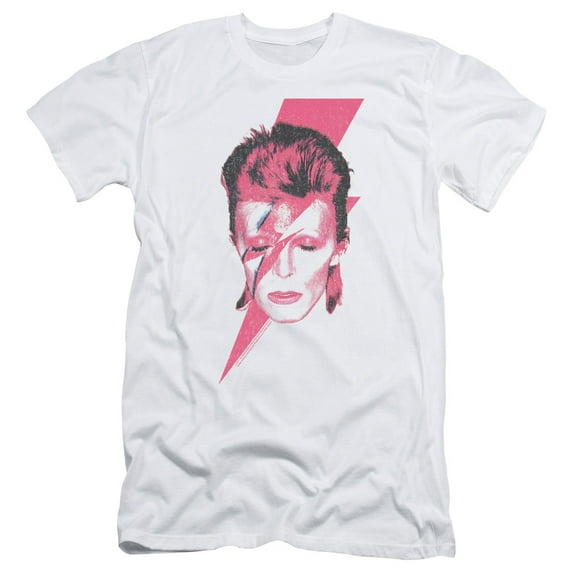 David Bowie Aladdin Sane S/S Adult 30/1 T-Shirt-White