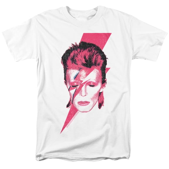 David Bowie Aladdin Sane Unisex Adult T Shirt, White, 6X-Large