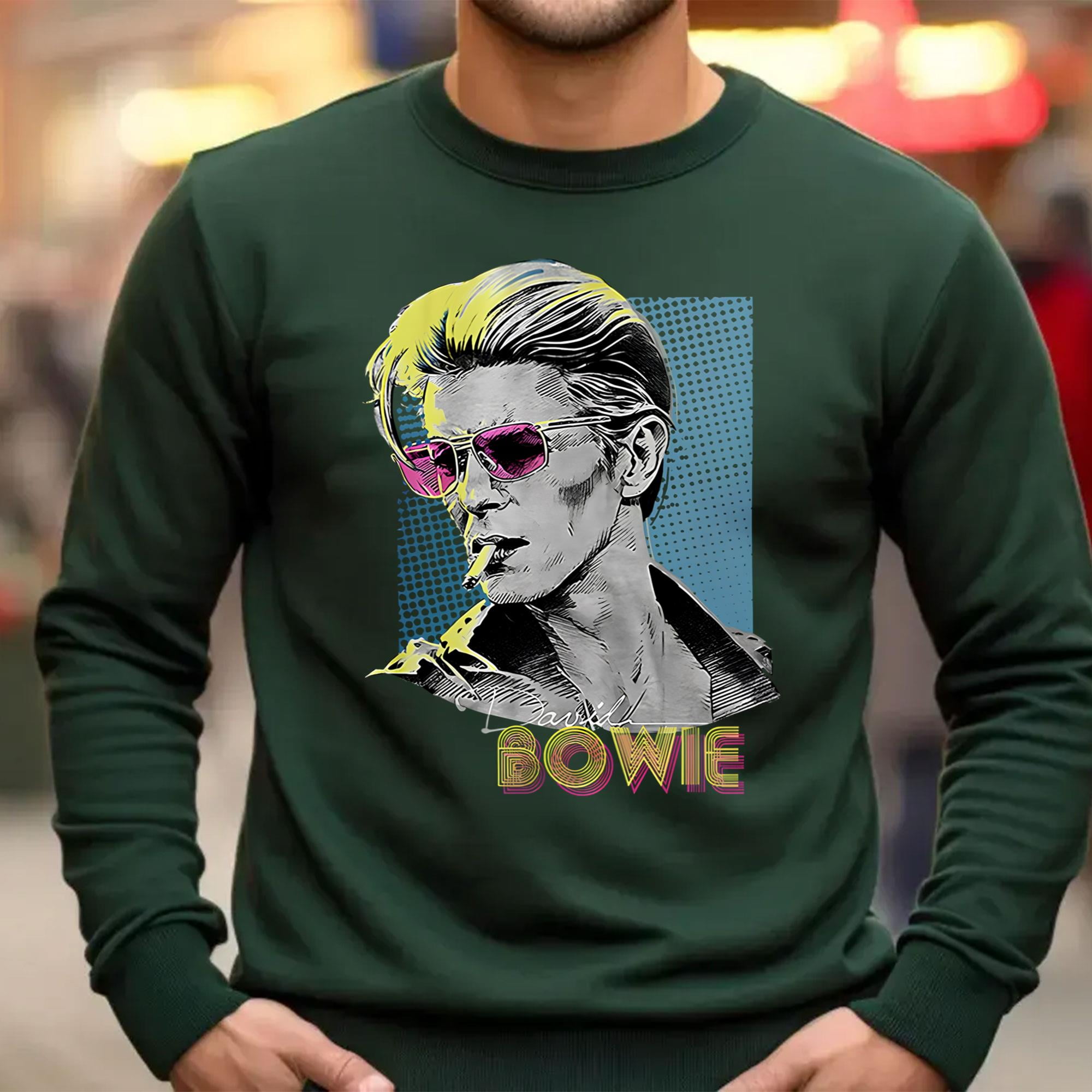 Cotton David Bowie Maglietta Maglietta Bowie David Bowie Art Dug T