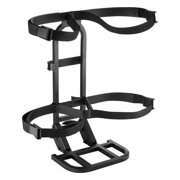 Upgraded Golf Cart Rear Seat Bag Holder 27.1 x 15.6 x 29.7 Inch Heavy-Duty Carbon Steel Golf Bag Rack with Straps, Fits 2 Bags, Universal for Club Car Yamaha, No-Drill Installation