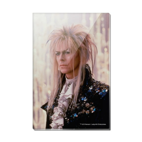 David Bowie As Jareth From The Labyrinth Candles Background Rectangle Acrylic Fridge Refrigerator Magnet