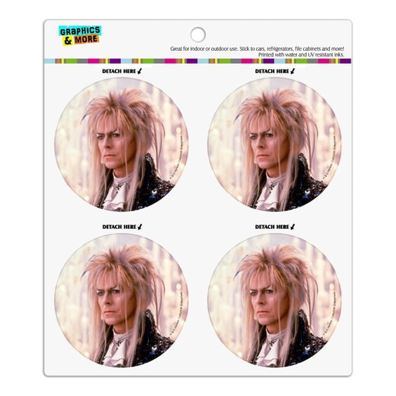 David Bowie As Jareth From The Labyrinth Candles Background Refrigerator Fridge Locker Vinyl Circle Magnet Set