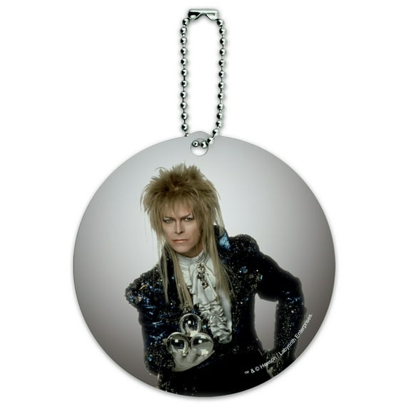 David Bowie As Jareth From The Labyrinth Round Luggage ID Tag Card Suitcase Carry-On