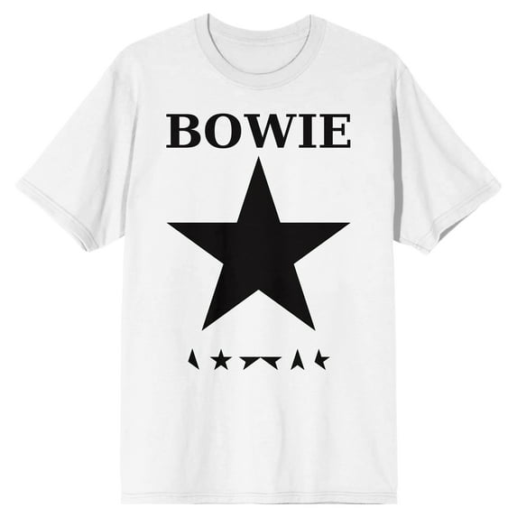 David Bowie Blackstar Album Cover Art Men's White T-shirt - 4XLB